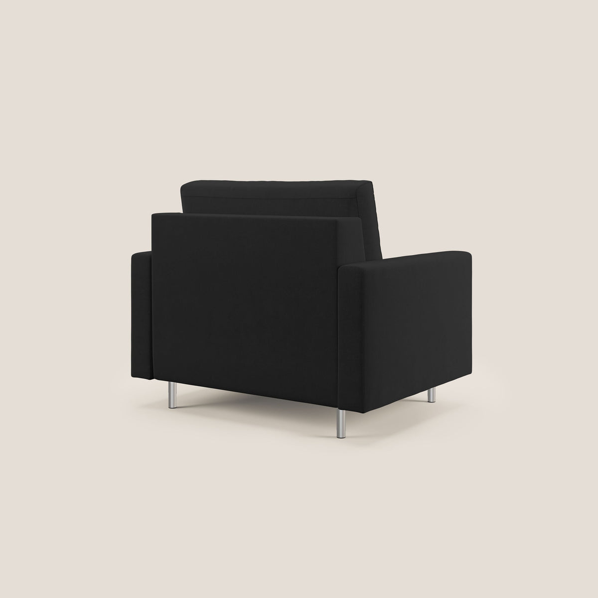 Megan poltrona letto in microfibra smacchiabile T11 nero - divitt.sbs
