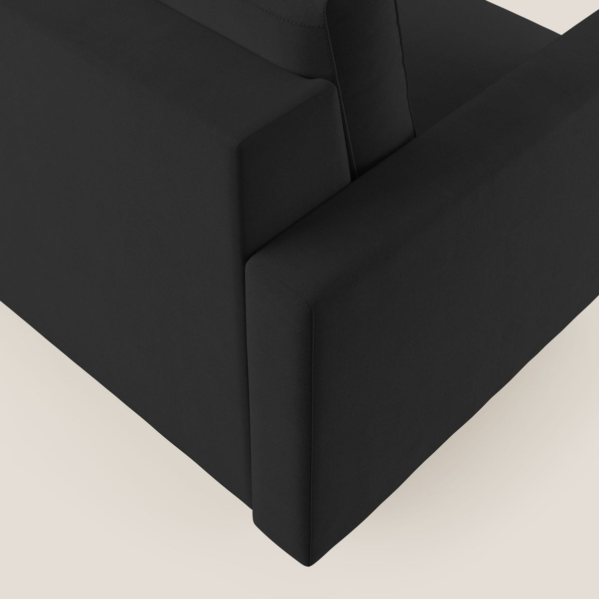 Megan poltrona letto in microfibra smacchiabile T11 nero - divitt.sbs