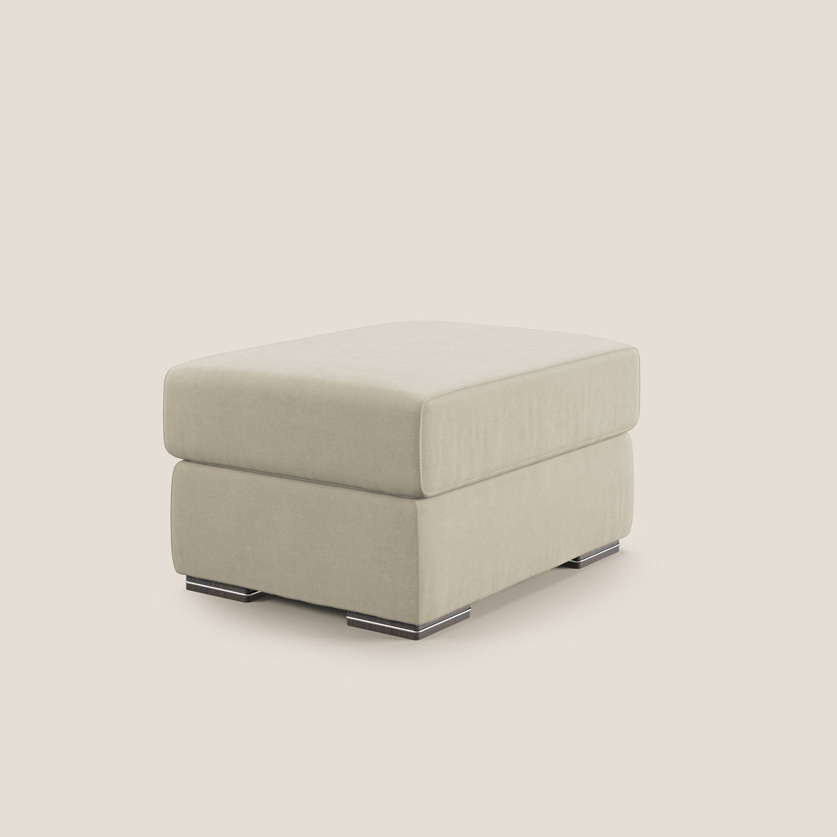 Sun pouf apribile contenitore in microfibra smacchiabile T11 panna - divitt.sbs