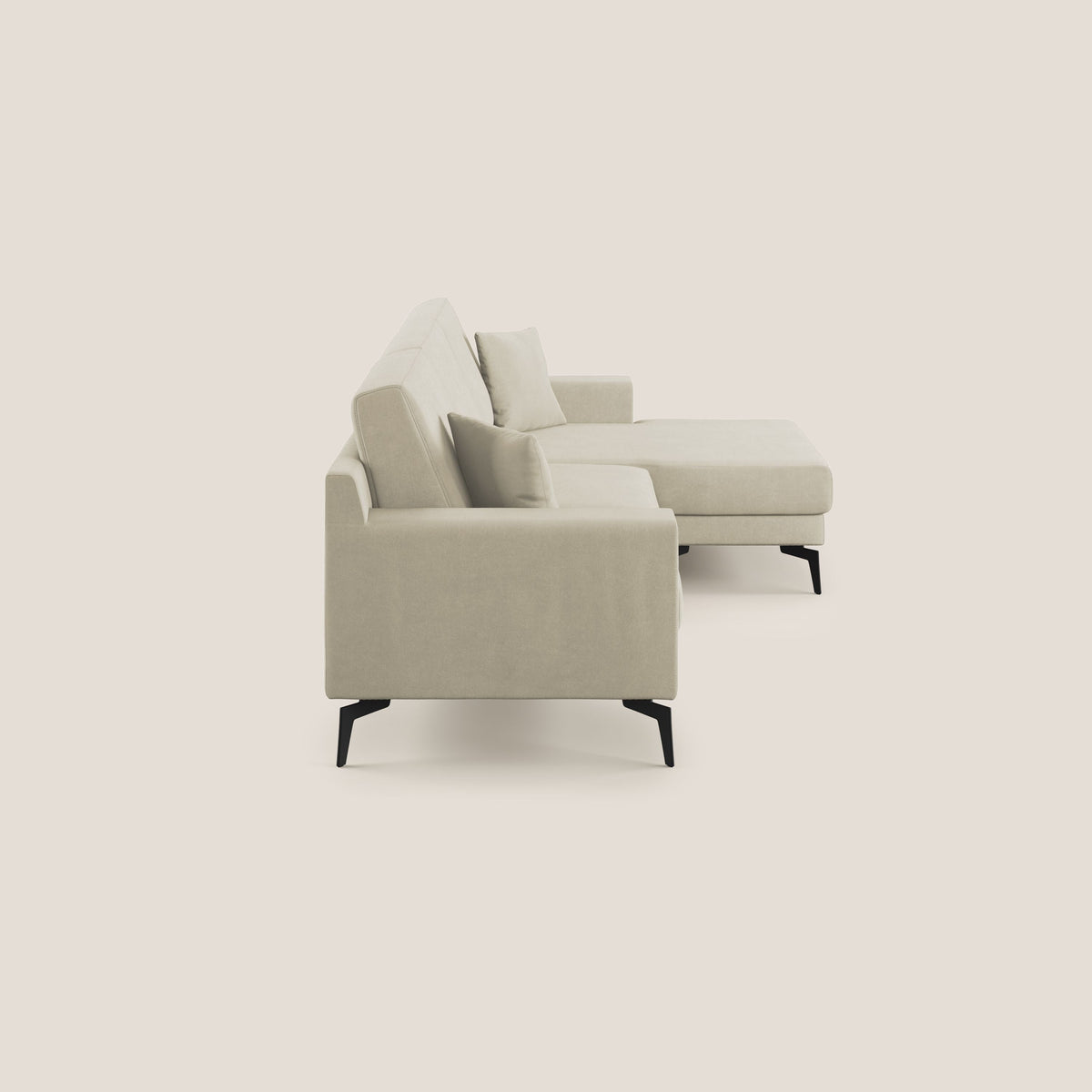 Prestige divano angolare reversibile in microfibra smacchiabile T11 panna - divitt.sbs