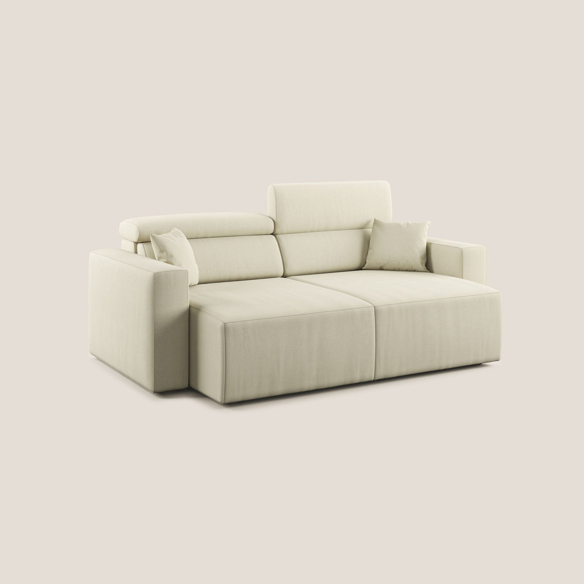 Orwell divano con seduta estraibile in microfibra smacchiabile T11 panna - divitt.sbs