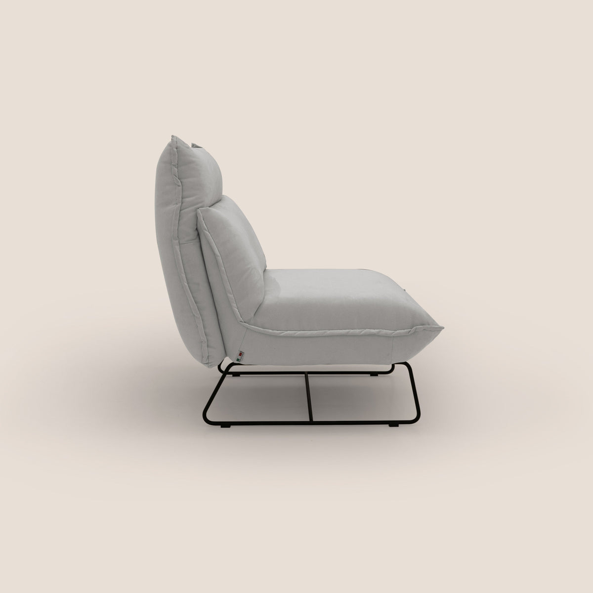 Tessa Poltroncina dal design moderno in morbida microfibra smacchiabile T11 grigio chiaro - divitt.sbs