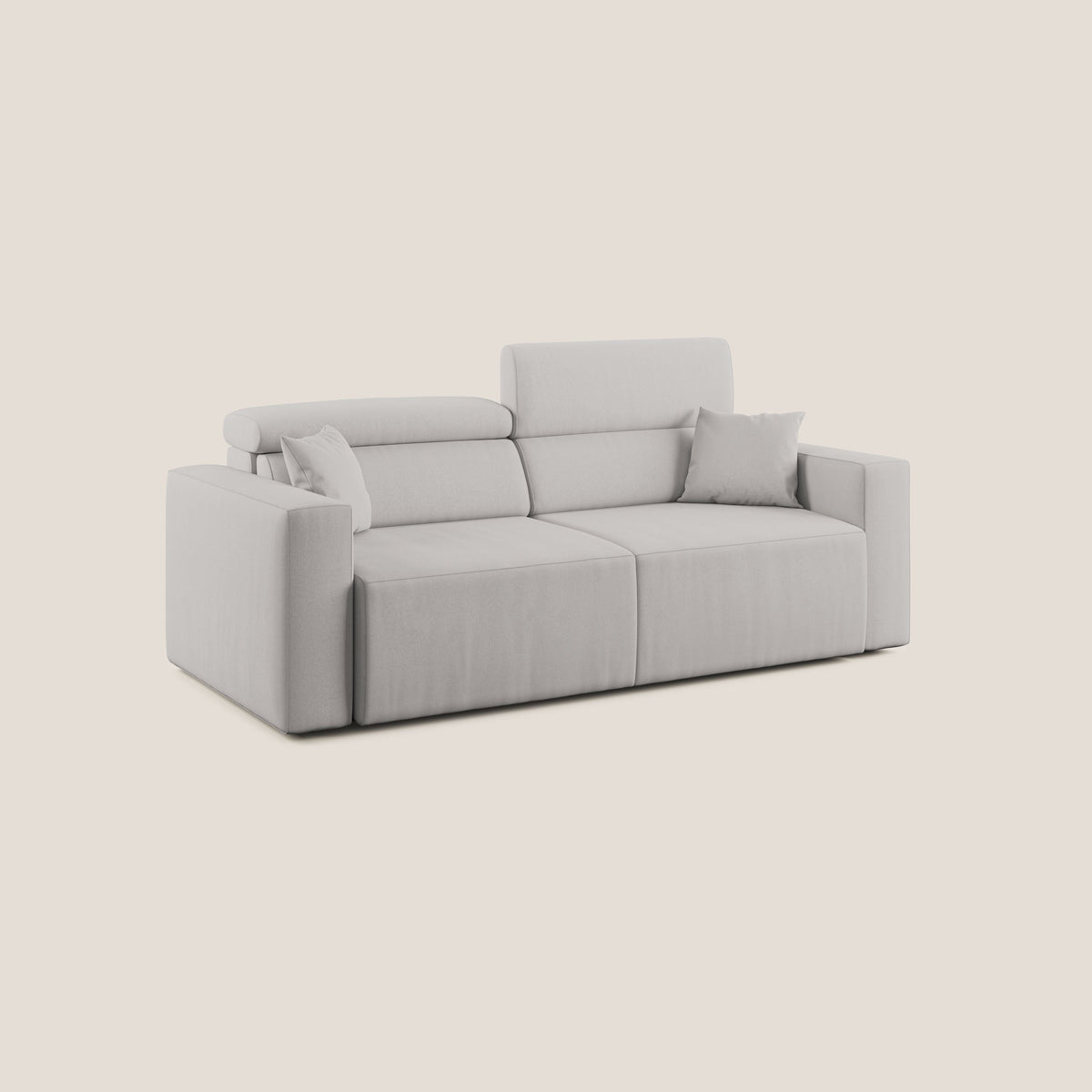 Orwell divano con seduta estraibile in microfibra smacchiabile T11 grigio chiaro - divitt.sbs