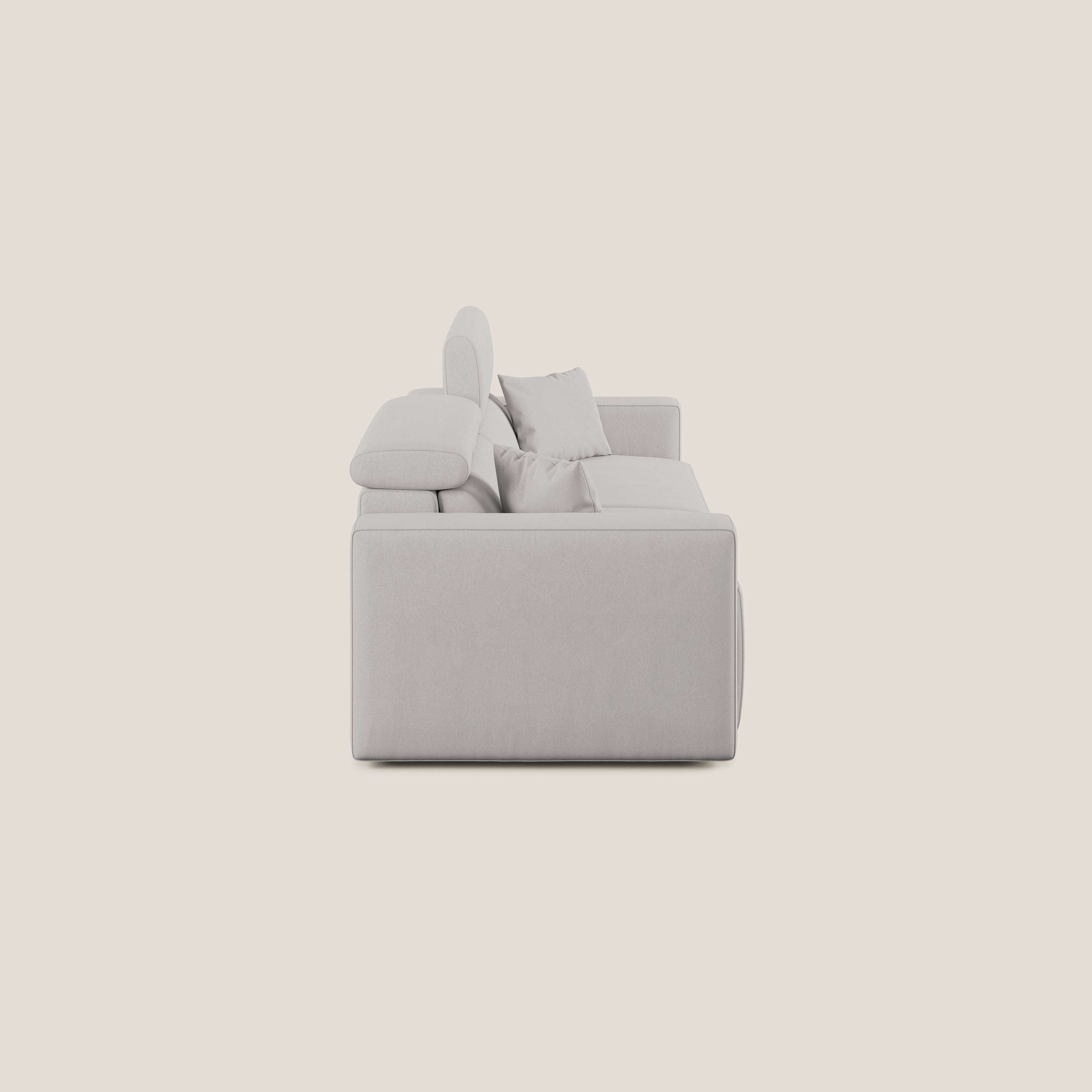Orwell divano con seduta estraibile in microfibra smacchiabile T11 grigio chiaro - divitt.sbs