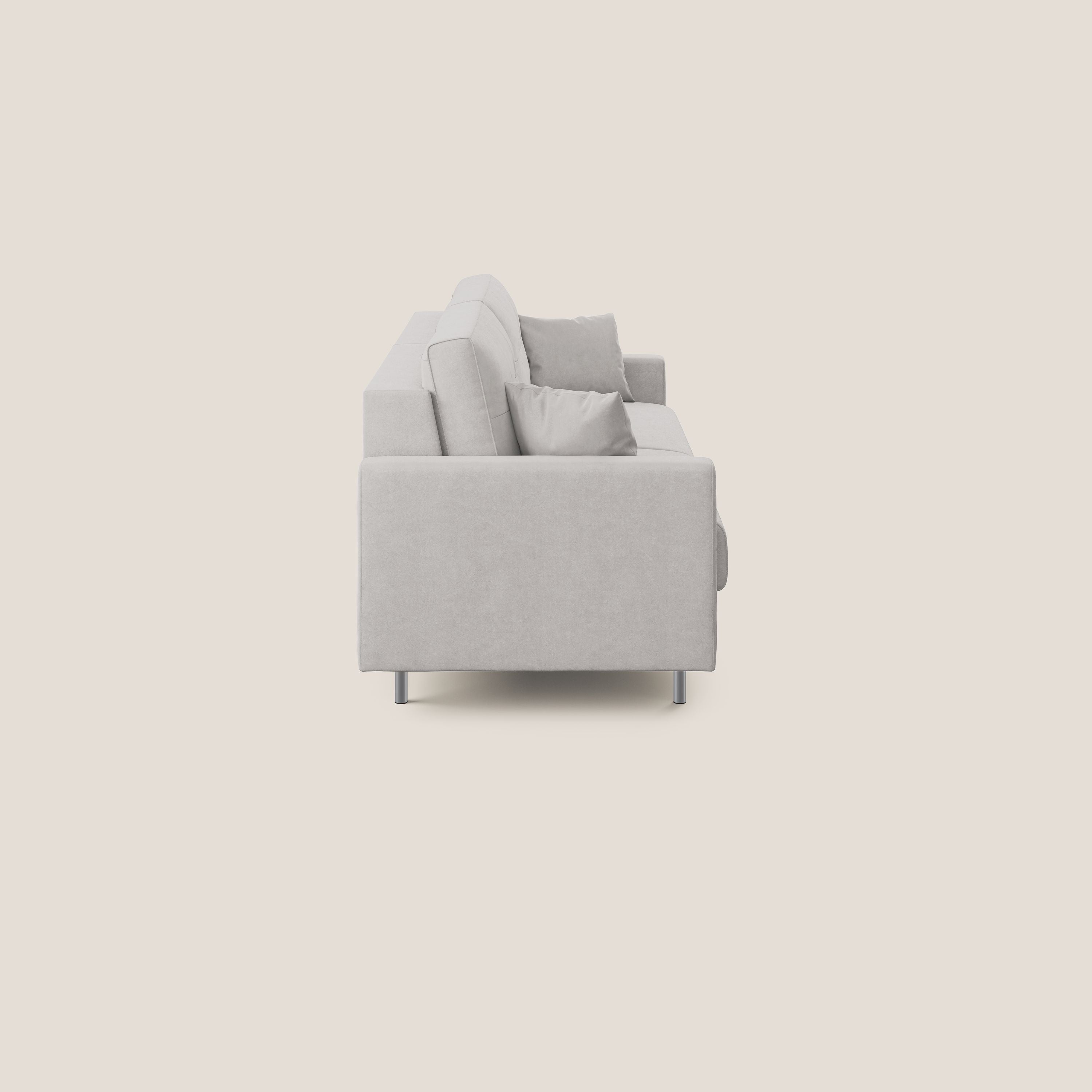 Megan divano letto matrimoniale in microfibra smacchiabile T11 grigio chiaro - divitt.sbs