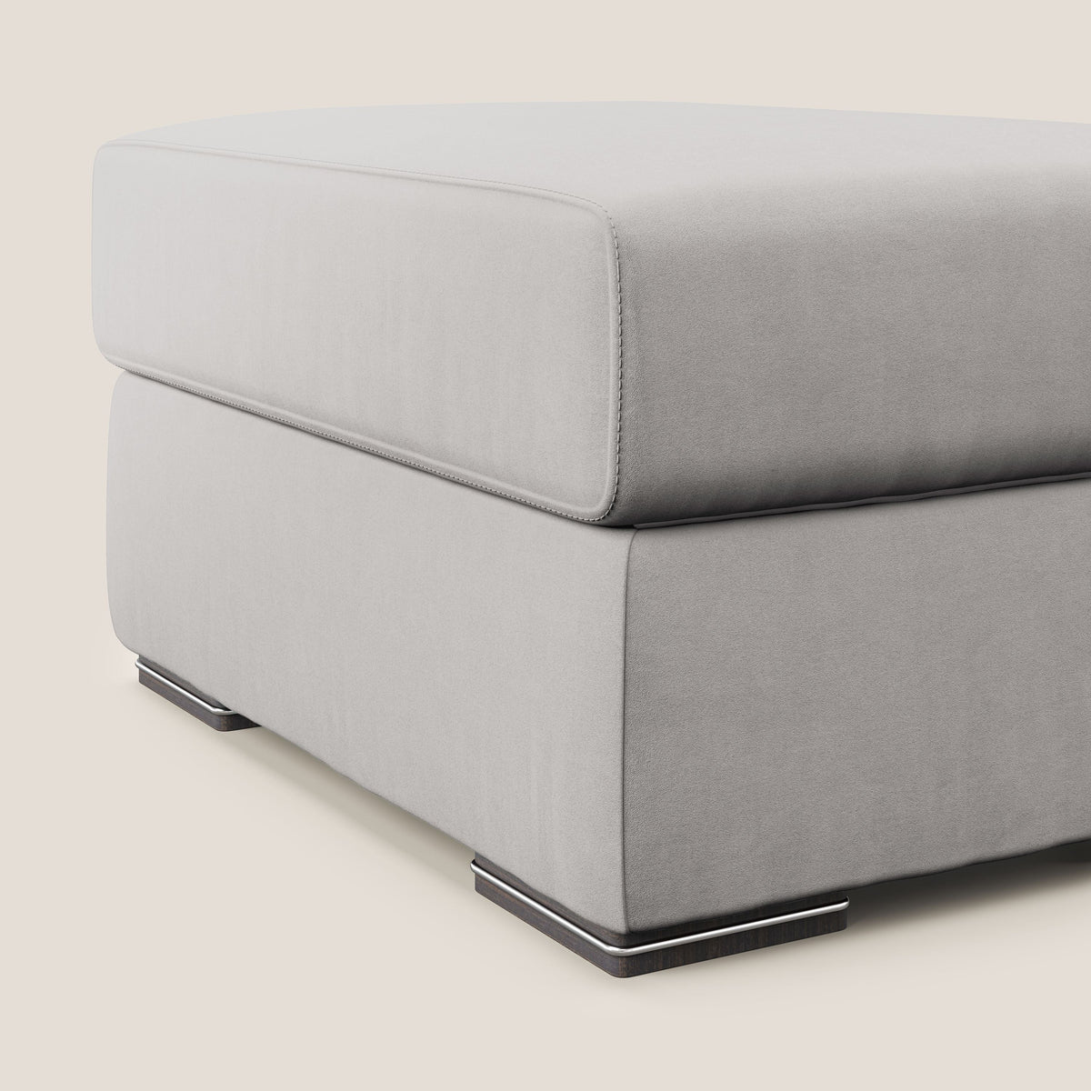 Sun pouf apribile contenitore in microfibra smacchiabile T11 grigio chiaro - divitt.sbs