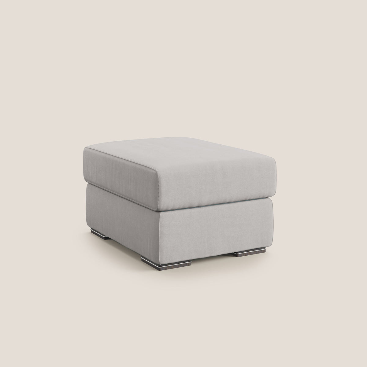 Sun pouf apribile contenitore in microfibra smacchiabile T11 grigio chiaro - divitt.sbs