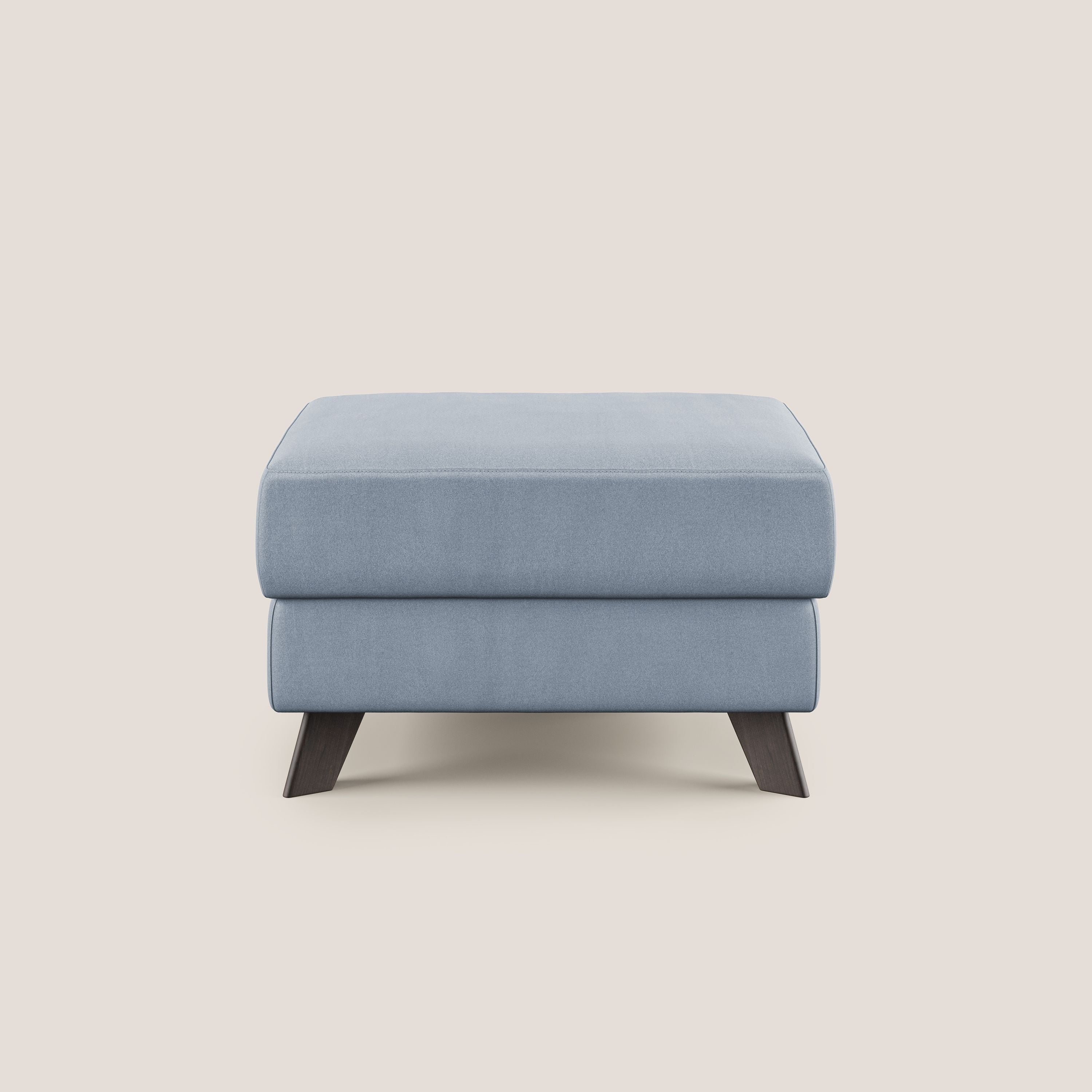 Moon Pouf contenitore e piedini alti in microfibra impermeabile T11 carta da zucchero - divitt.sbs