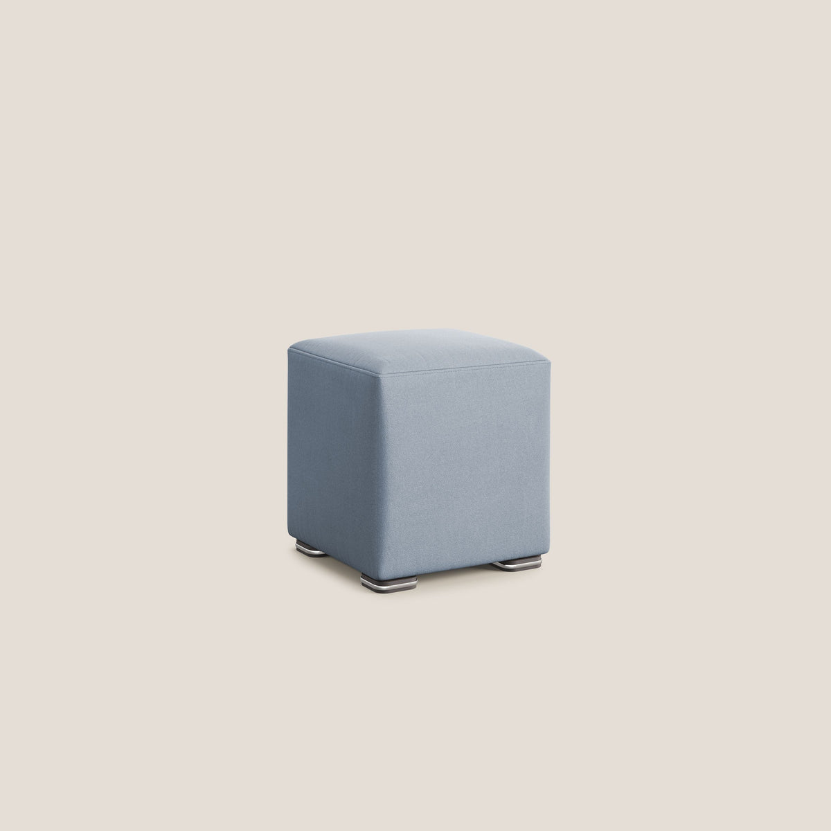 Cube pouf in microfibra smacchiabile T11 carta da zucchero - divitt.sbs