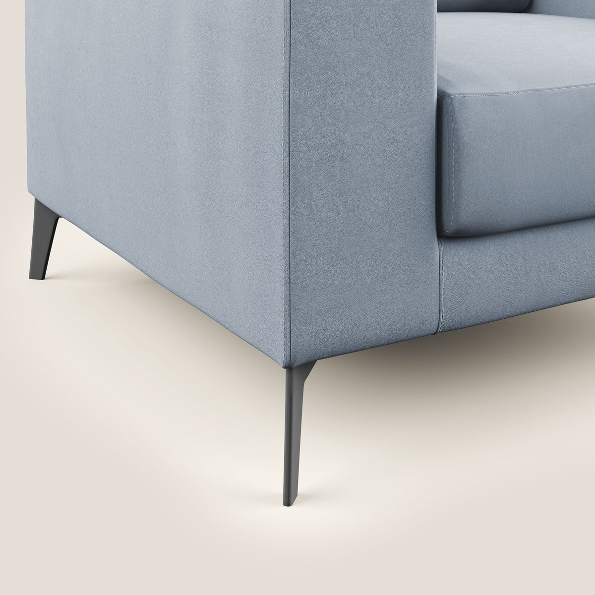 Prestige poltroncina moderna in microfibra smacchiabile T11 carta da zucchero - divitt.sbs