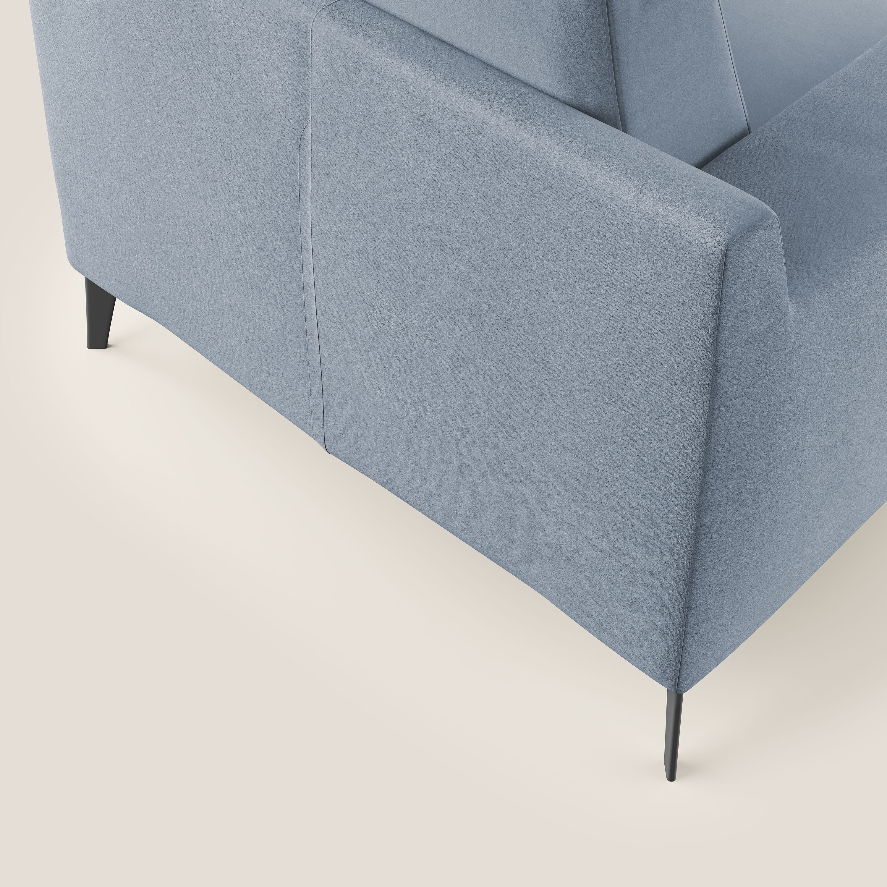 Prestige poltroncina moderna in microfibra smacchiabile T11 carta da zucchero - divitt.sbs