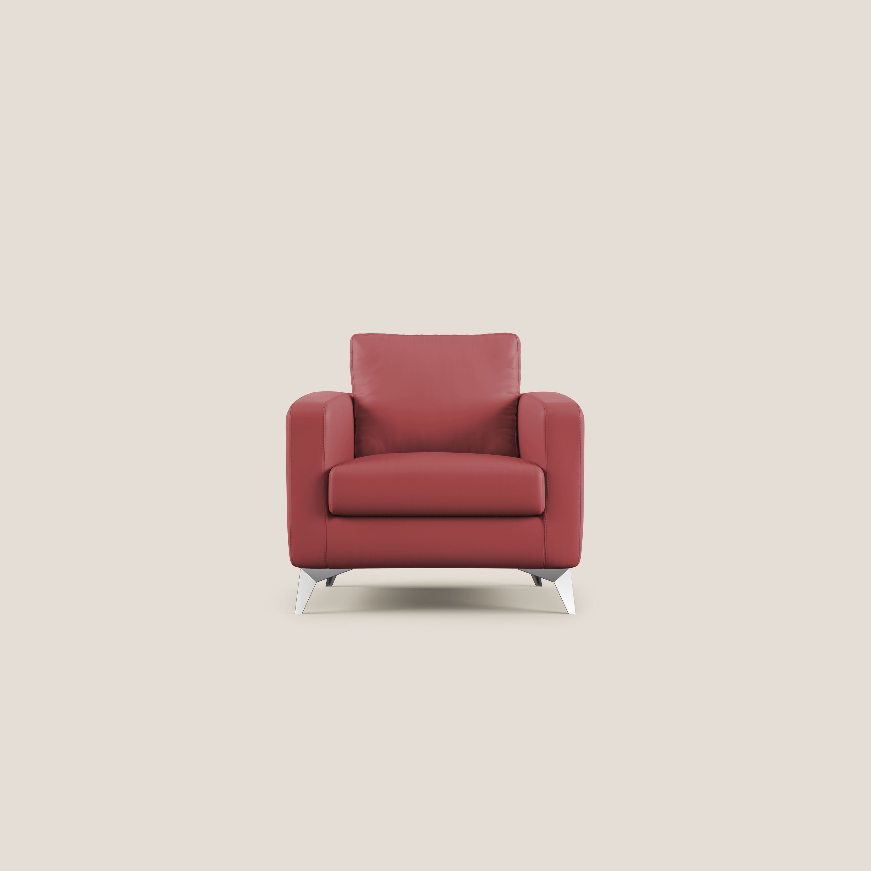 Orione Poltroncina in ecopelle moderna e impermeabile T04 rosso - divitt.sbs