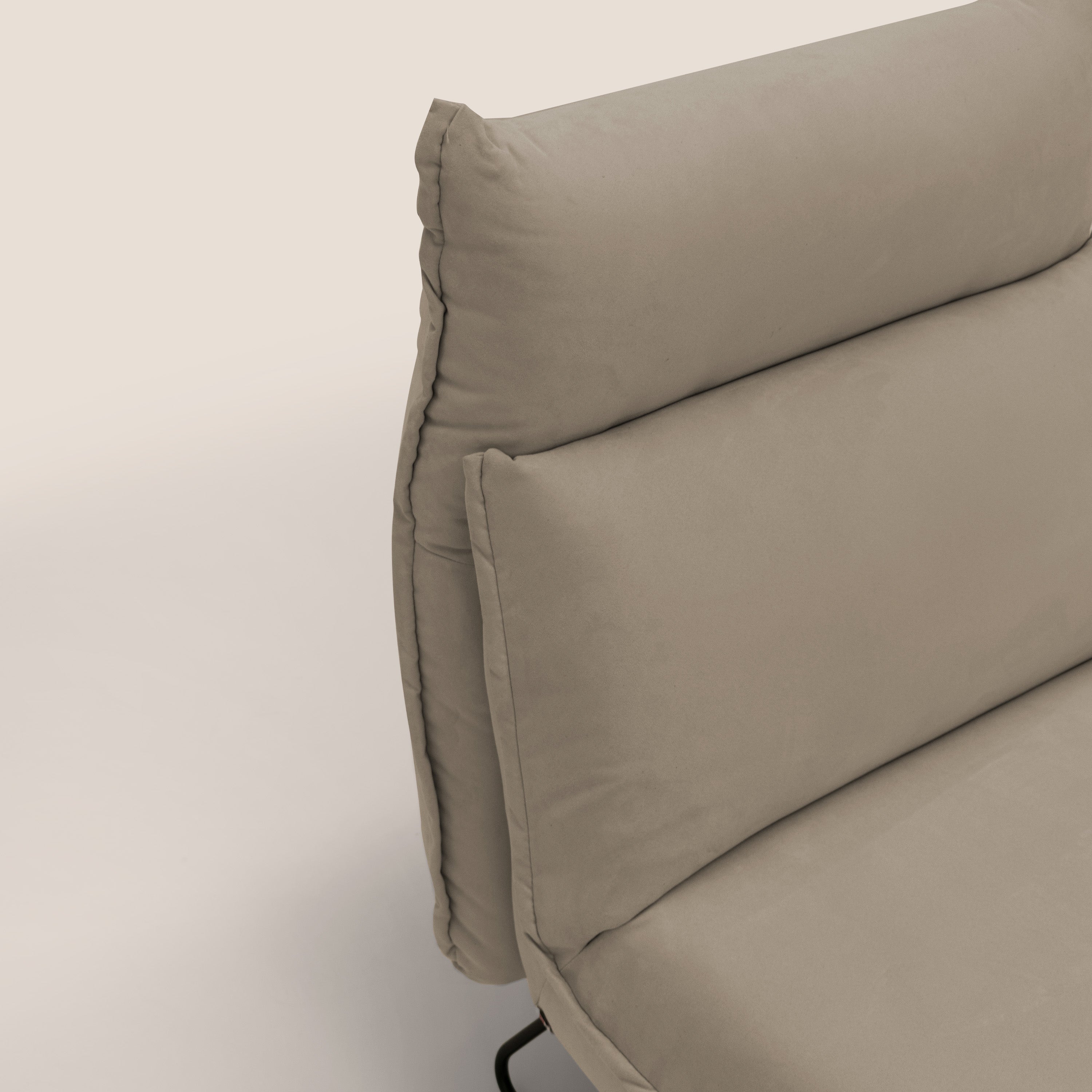 Tessa Poltroncina dal design moderno in morbida microfibra smacchiabile T11 tortora - divitt.sbs