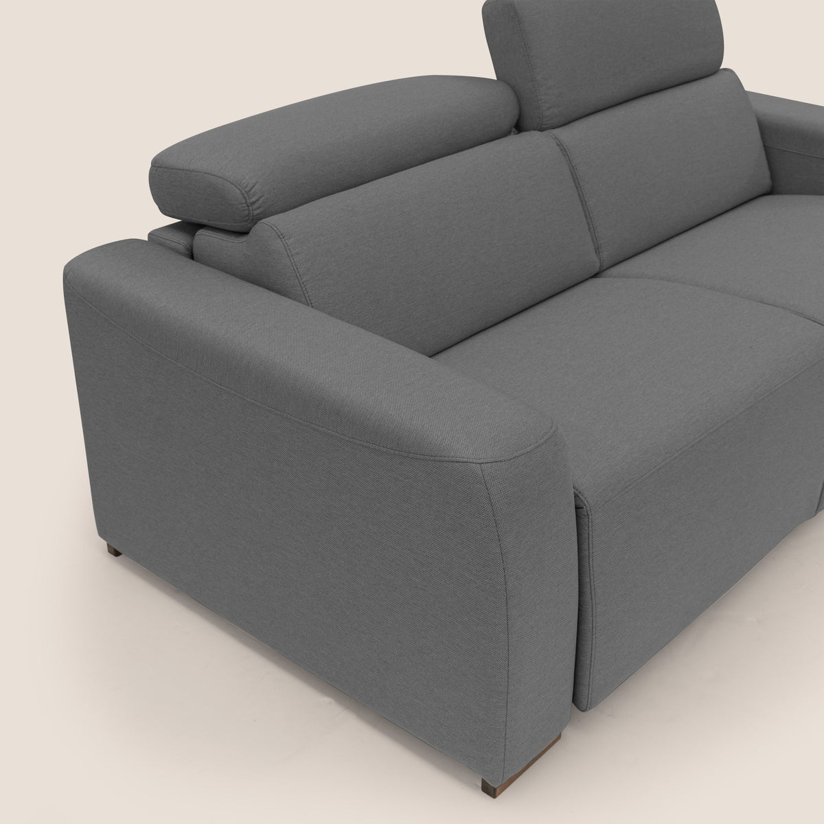 Poseidon divano letto + relax elettrico in tessuto smacchiabile impermeabile T05 antracite - divitt.sbs