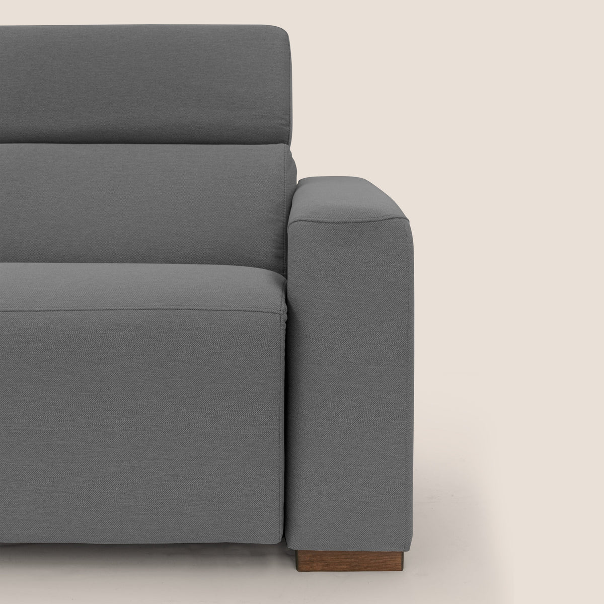 Poseidon divano letto + relax elettrico in tessuto smacchiabile impermeabile T05 antracite - divitt.sbs