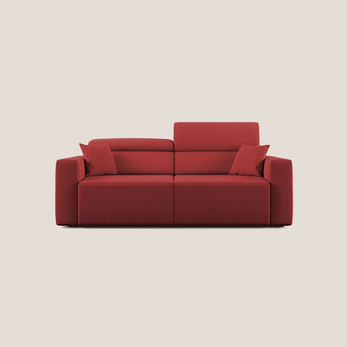 Orwell divano con seduta estraibile in microfibra smacchiabile T11 rosso - divitt.sbs