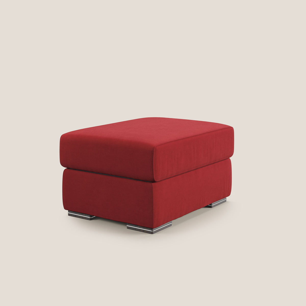 Sun pouf apribile contenitore in microfibra smacchiabile T11 rosso - divitt.sbs