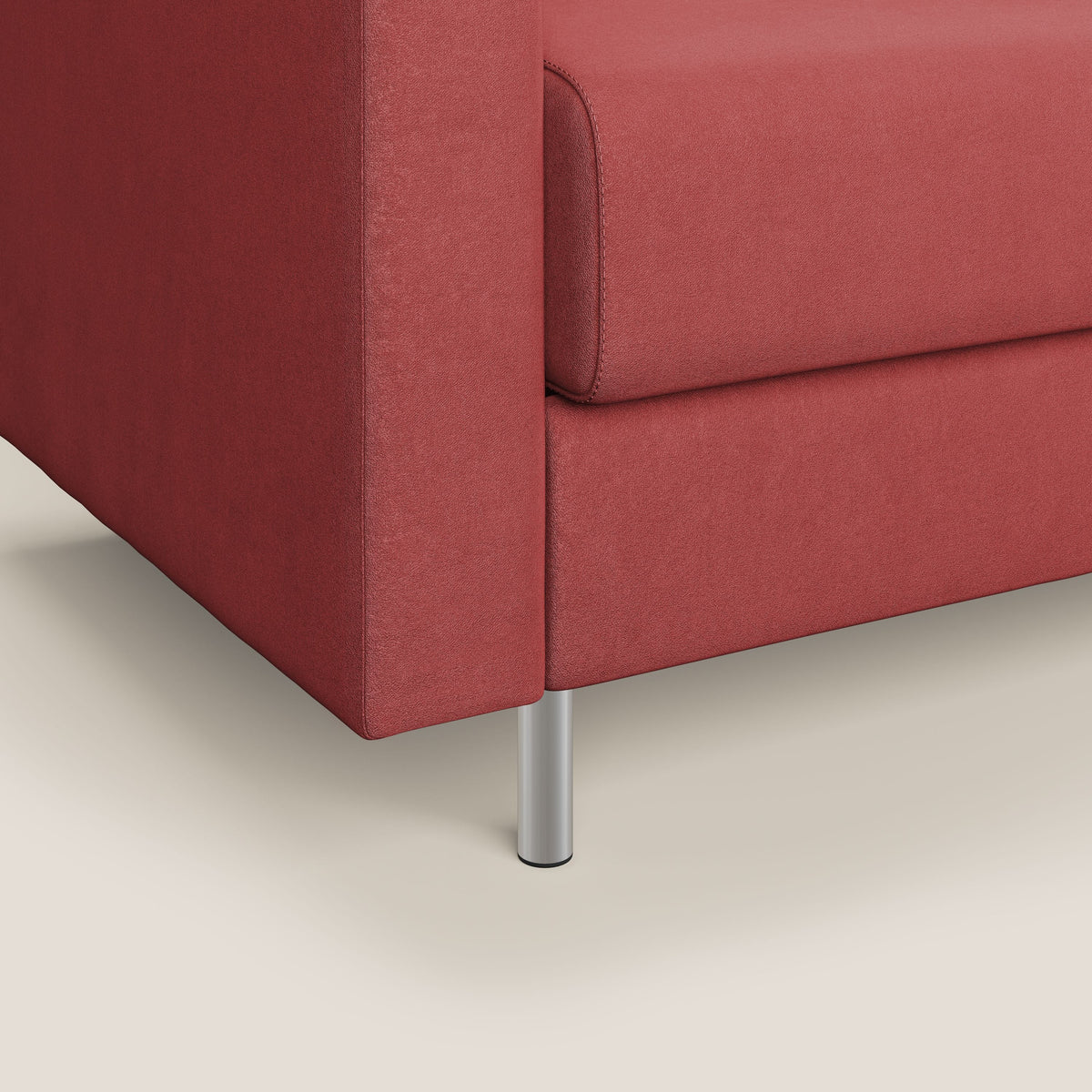 Megan poltrona letto in microfibra smacchiabile T11 rosso - divitt.sbs