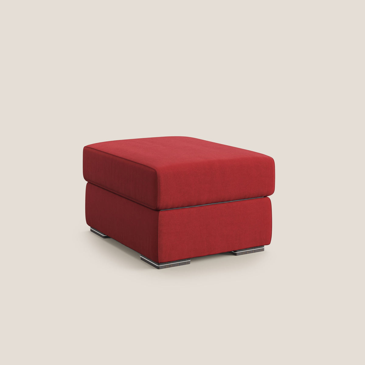 Sun pouf apribile contenitore in microfibra smacchiabile T11 rosso - divitt.sbs