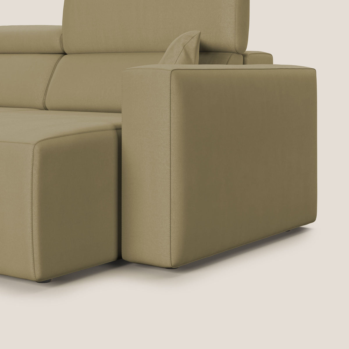 Orwell divano con seduta estraibile in microfibra smacchiabile T11 beige - divitt.sbs