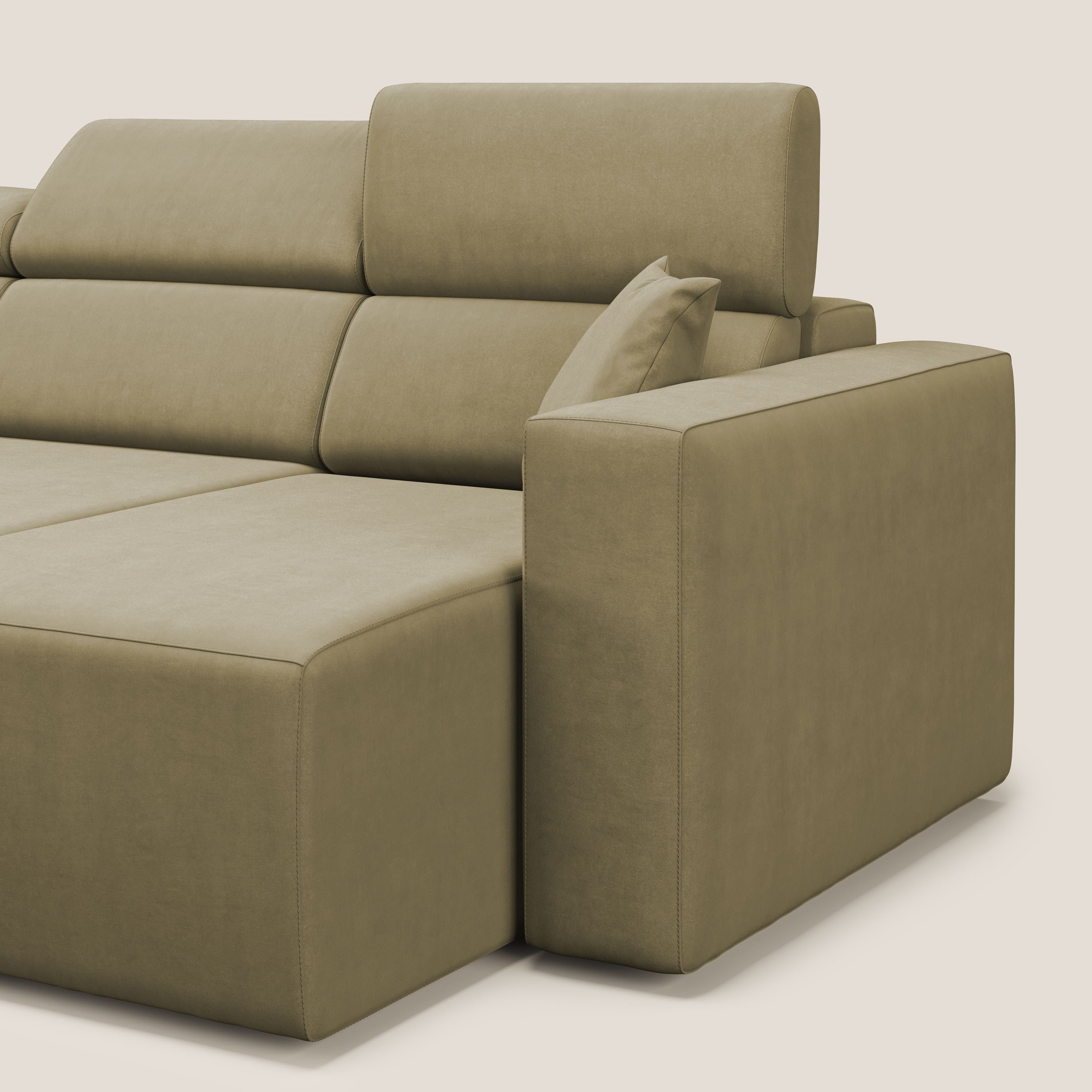 Orwell divano con 3 sedute estraibili in microfibra smacchiabile T11 beige - divitt.sbs