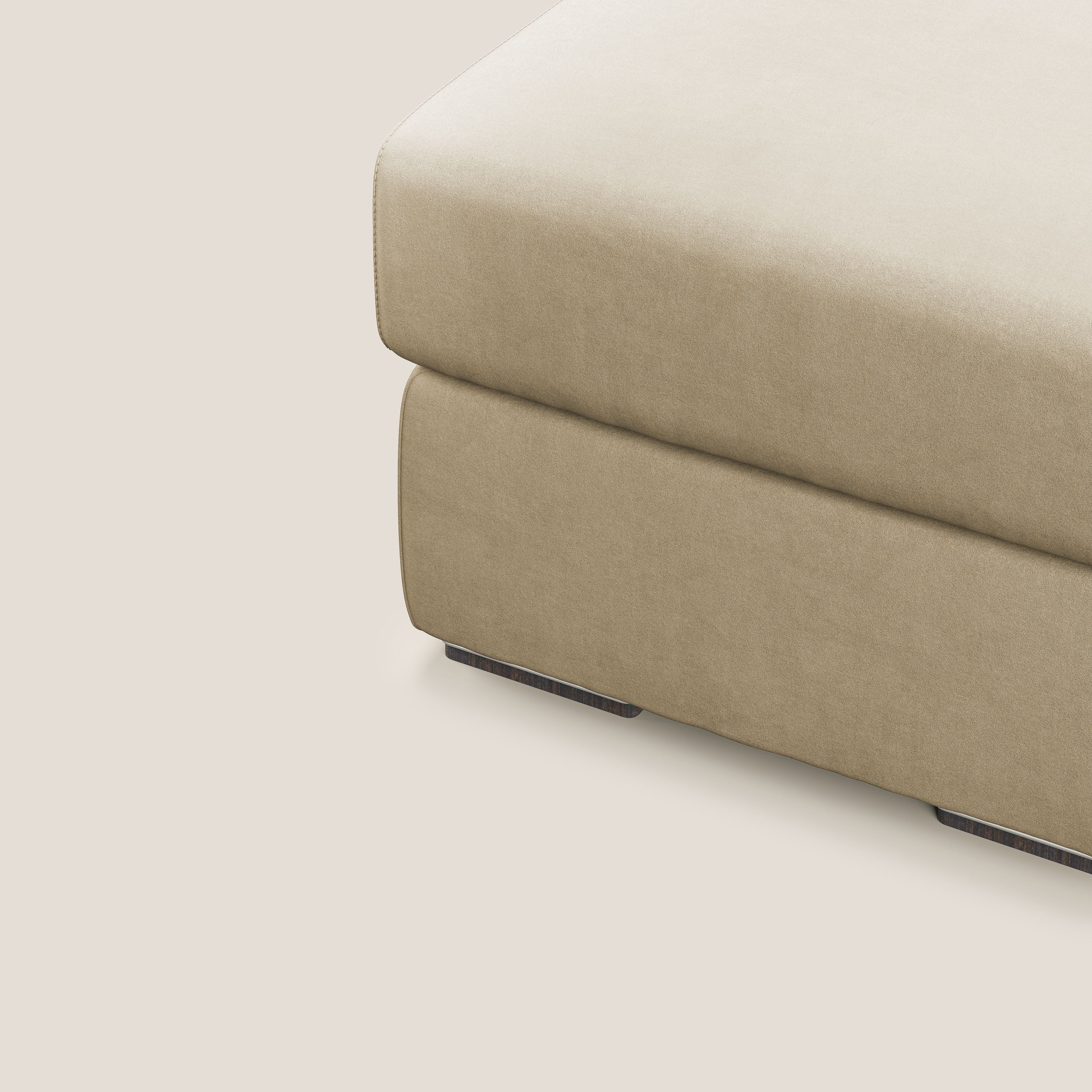 Sun pouf apribile contenitore in microfibra smacchiabile T11 beige - divitt.sbs