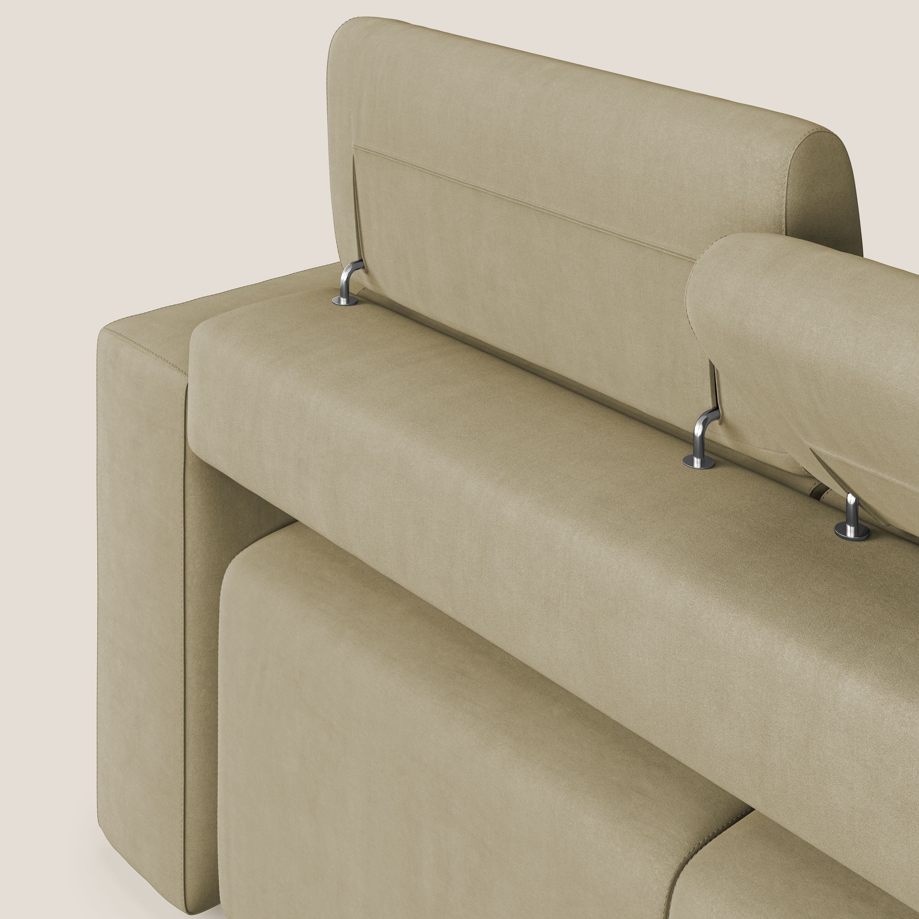 Orwell divano con 3 sedute estraibili in microfibra smacchiabile T11 beige - divitt.sbs