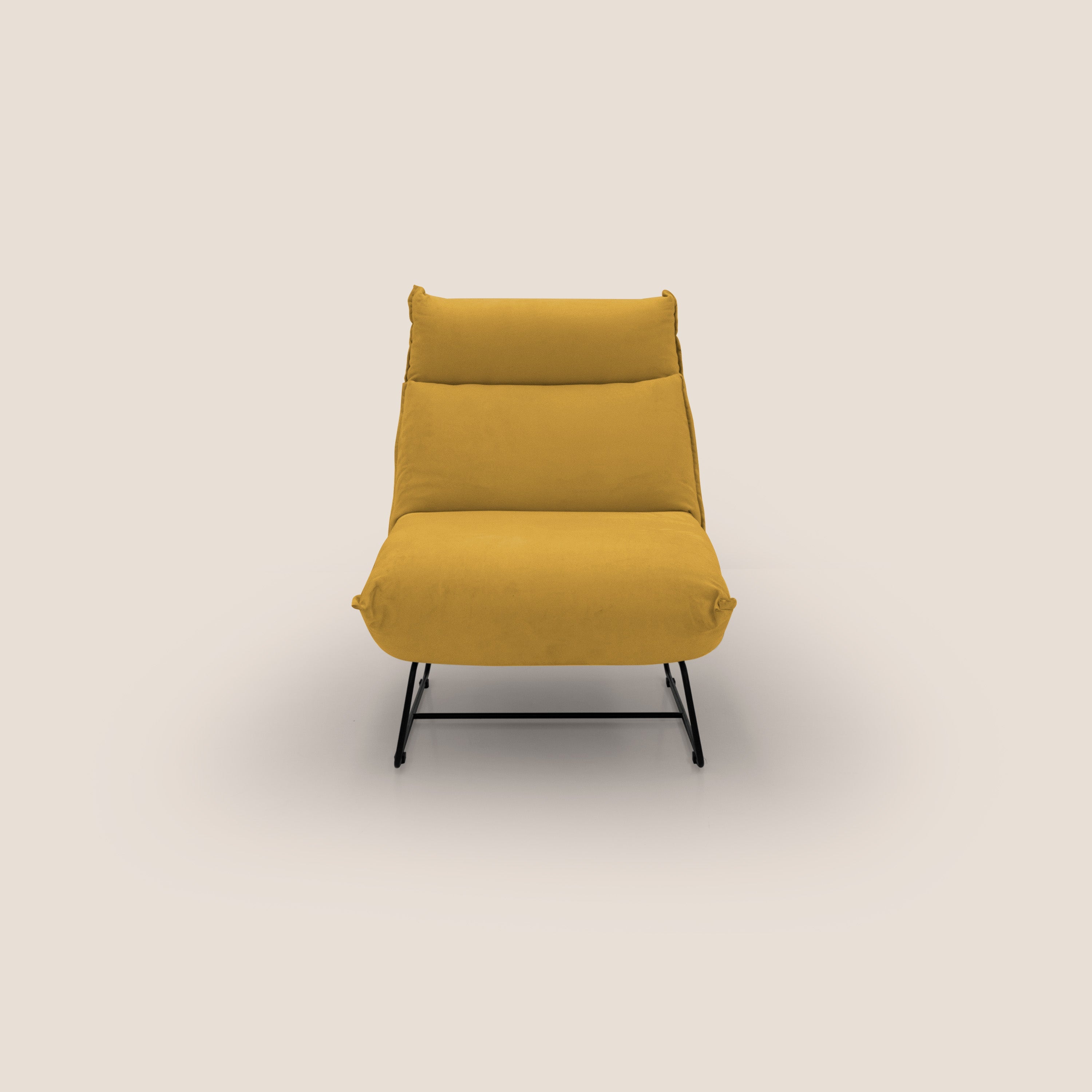 Tessa Poltroncina dal design moderno in morbida microfibra smacchiabile T11 giallo - divitt.sbs
