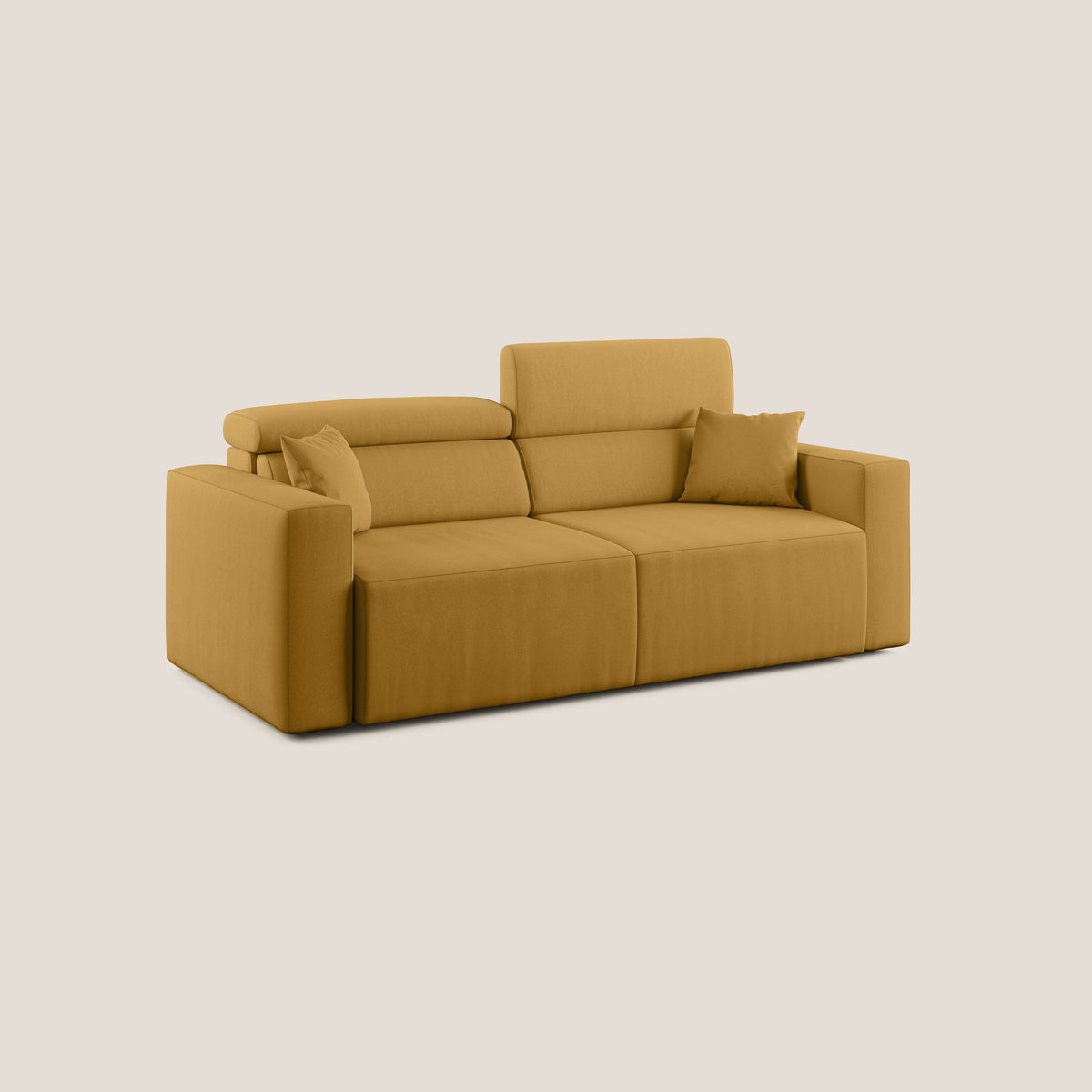 Orwell divano con seduta estraibile in microfibra smacchiabile T11 giallo - divitt.sbs