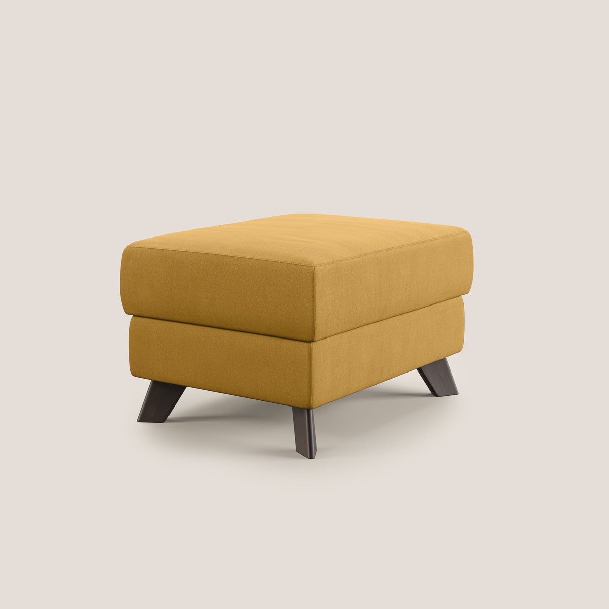 Moon Pouf contenitore e piedini alti in microfibra impermeabile T11 giallo - divitt.sbs