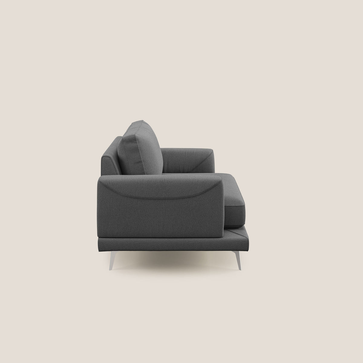 Dorian poltrona moderna in tessuto smacchiabile T05 antracite - divitt.sbs