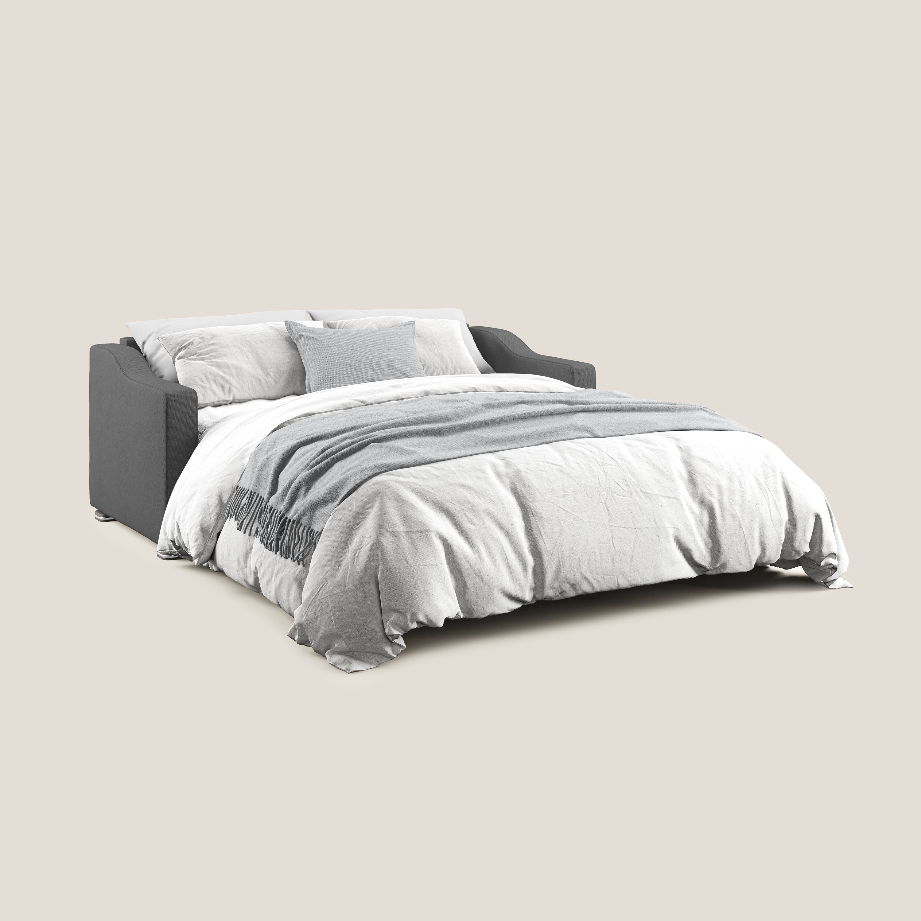 Amber divano letto matrimoniale in tessuto smacchiabile T05 antracite - divitt.sbs