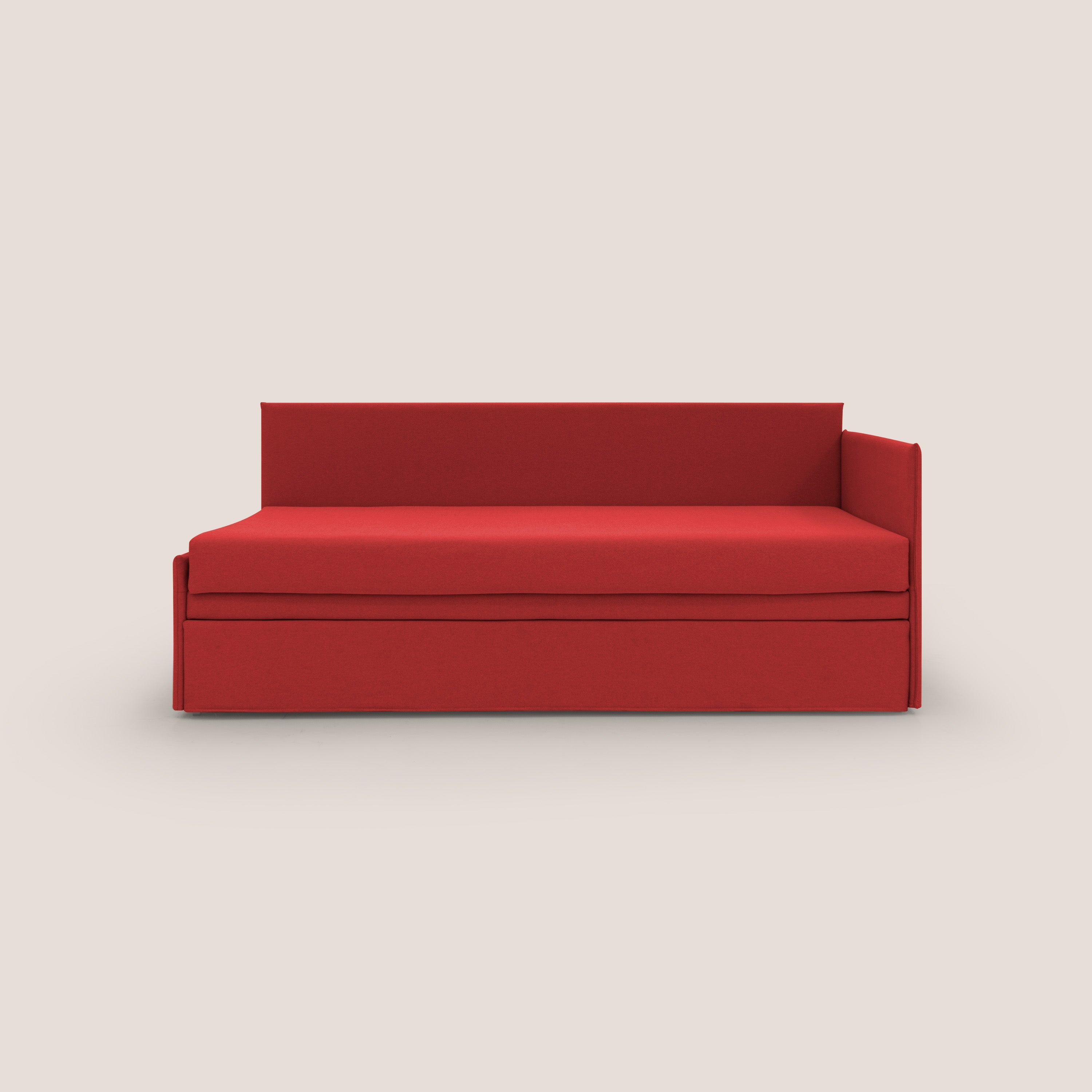 Durini Divano duplex con doppio letto in tessuto simil cotone impermeabile T13 rosso - divitt.sbs