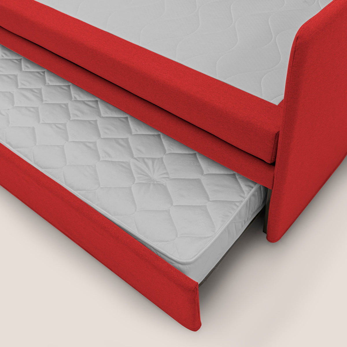 Brenta Divano duplex con doppio letto in tessuto simil cotone impermeabile T13 rosso - divitt.sbs