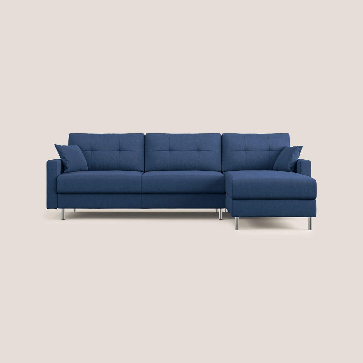 Megan divano letto angolare in microfibra smacchiabile T11 blu - divitt.sbs