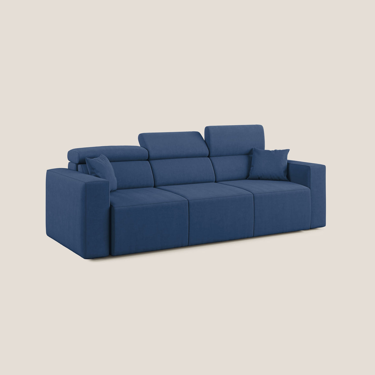 Orwell divano con 3 sedute estraibili in microfibra smacchiabile T11 blu - divitt.sbs