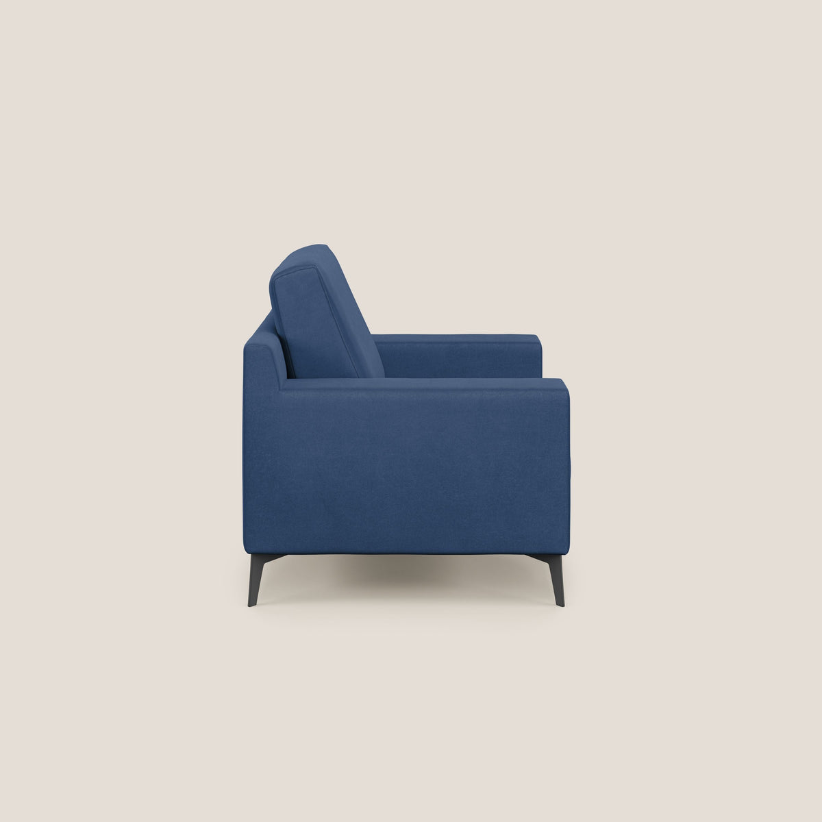 Prestige poltroncina moderna in microfibra smacchiabile T11 blu - divitt.sbs