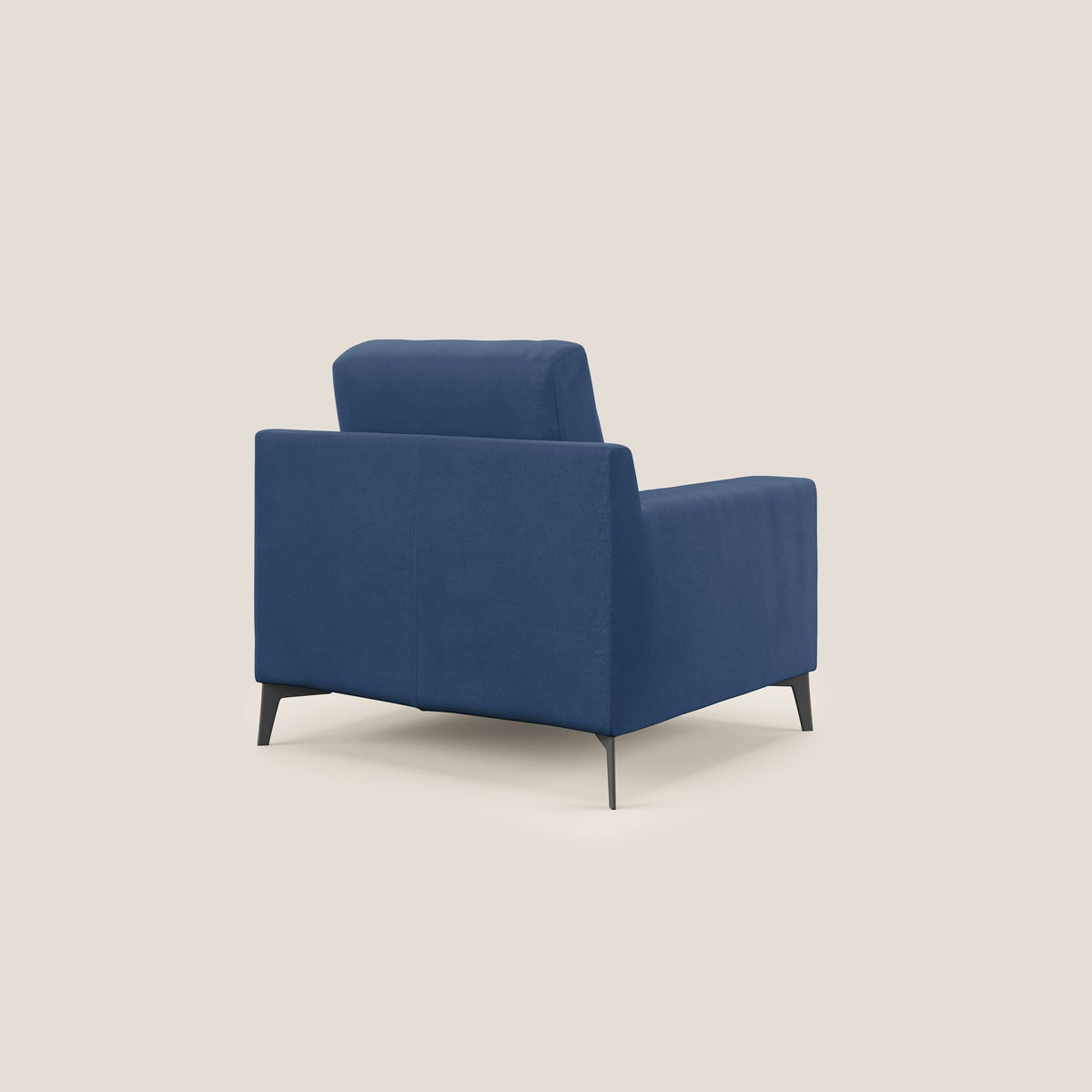 Prestige poltroncina moderna in microfibra smacchiabile T11 blu - divitt.sbs