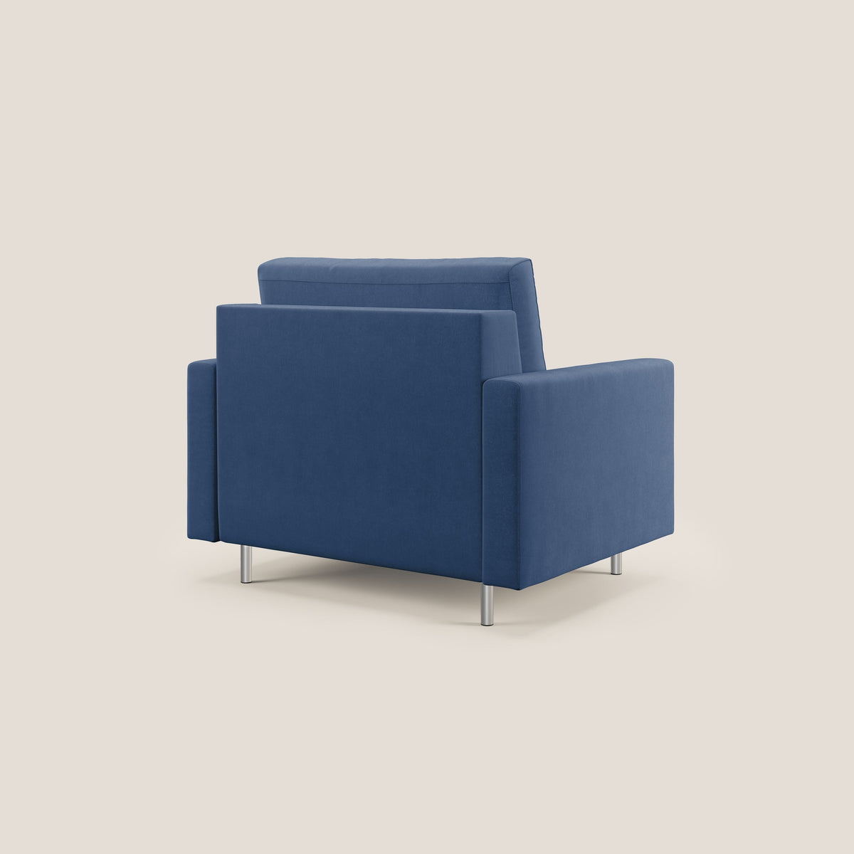 Megan poltrona letto in microfibra smacchiabile T11 blu - divitt.sbs