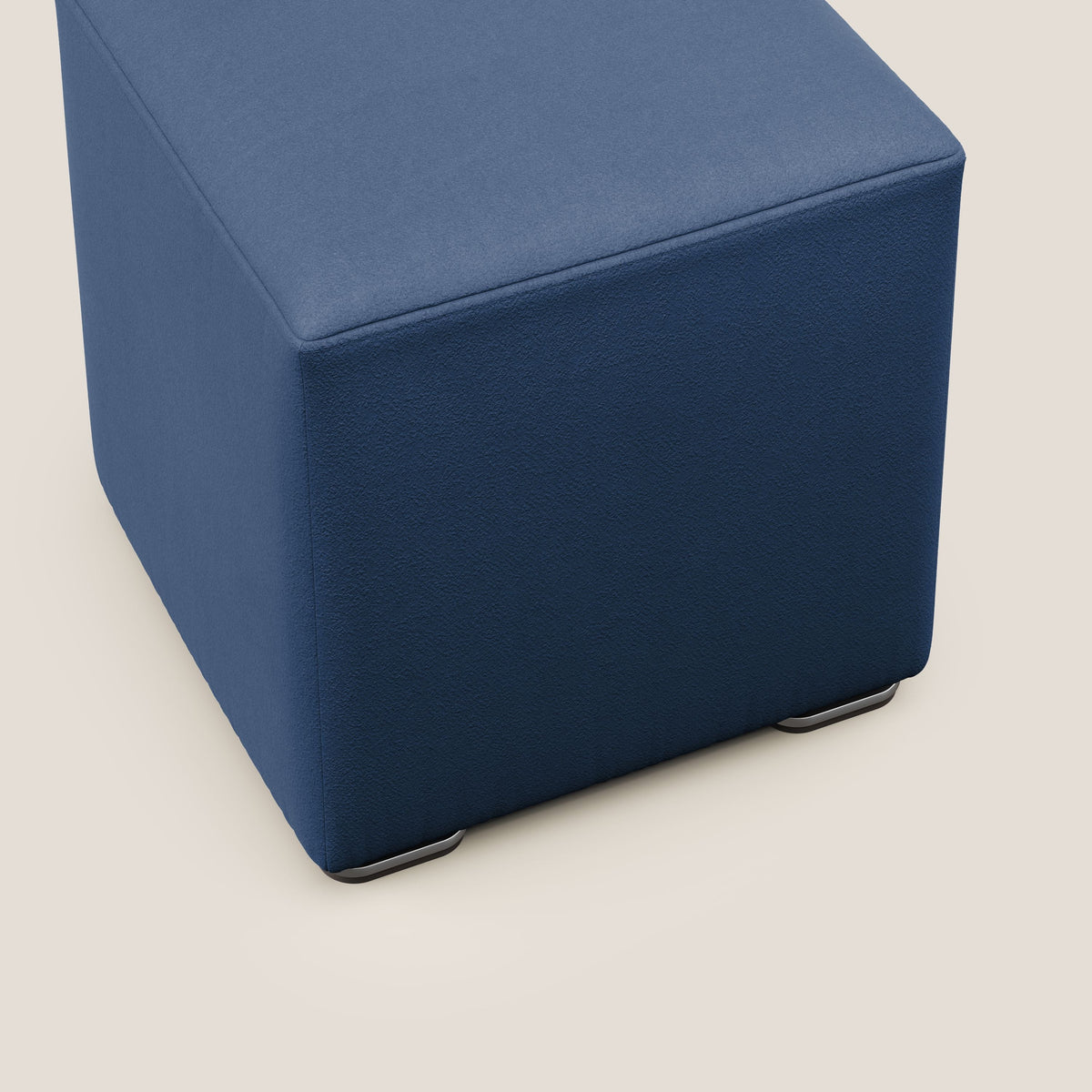 Cube pouf in microfibra smacchiabile T11 blu - divitt.sbs