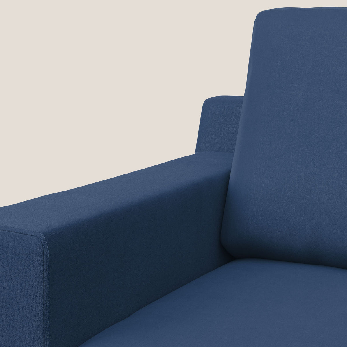 Prestige poltroncina moderna in microfibra smacchiabile T11 blu - divitt.sbs