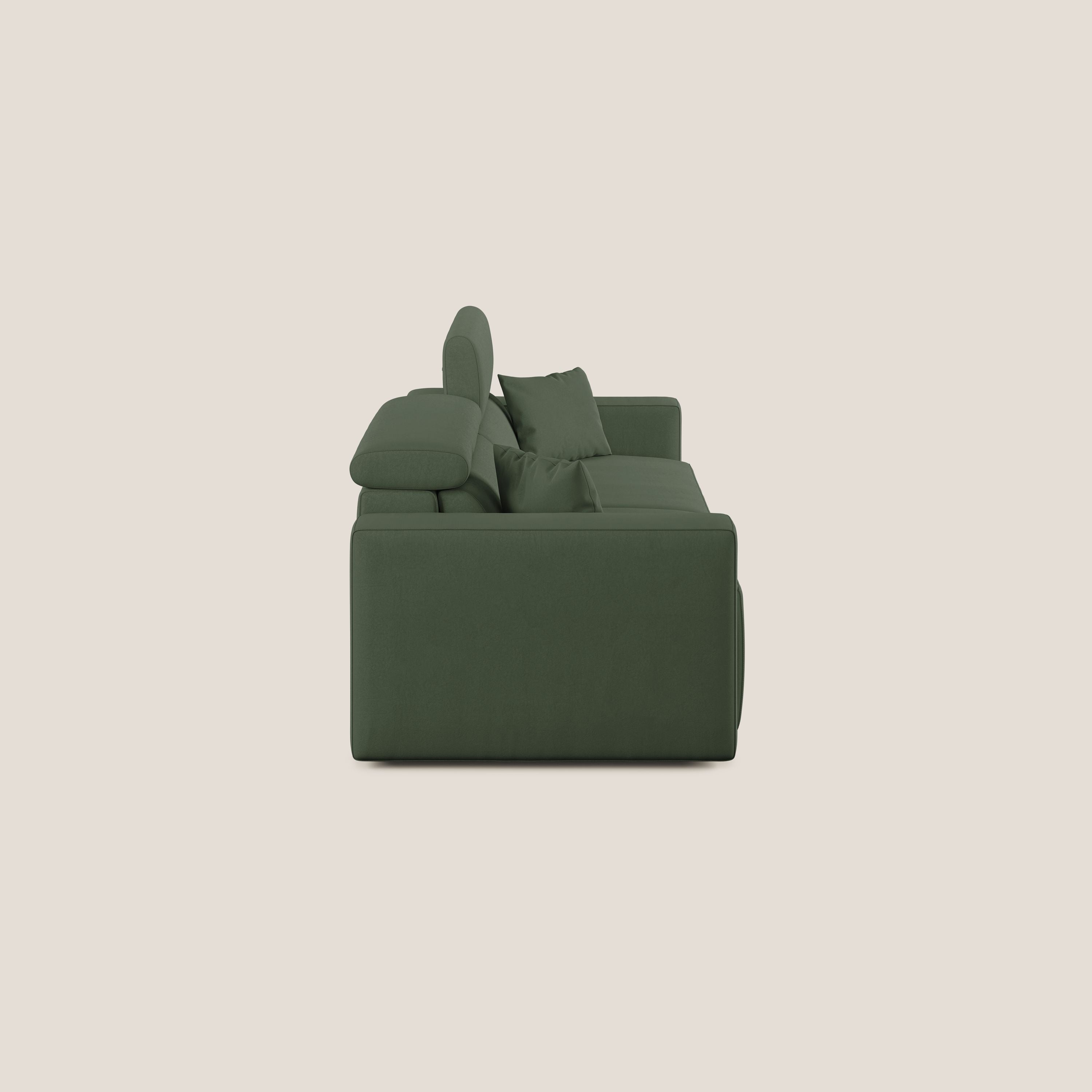 Orwell divano con seduta estraibile in microfibra smacchiabile T11 verde - divitt.sbs