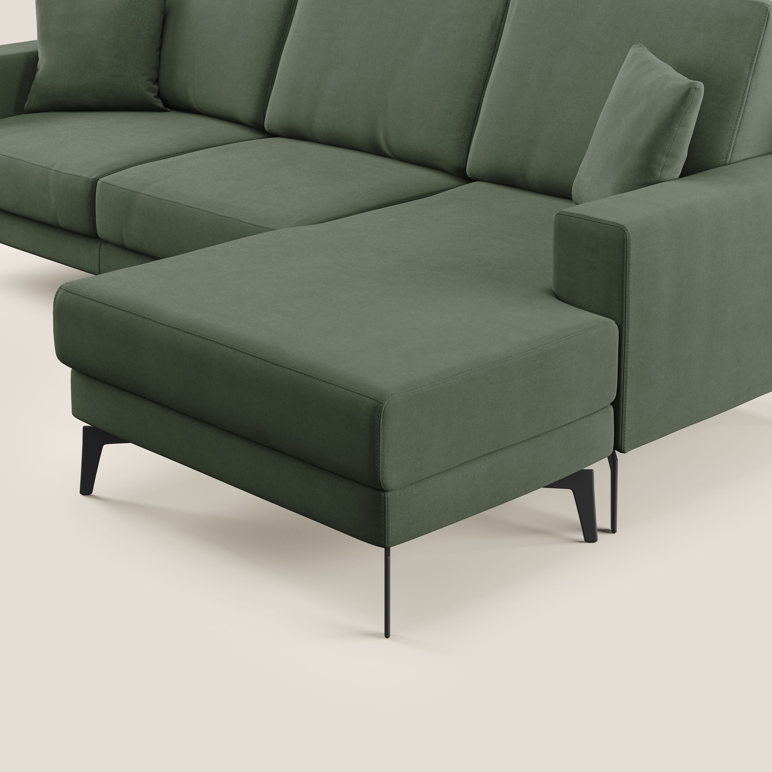 Prestige divano angolare reversibile in microfibra smacchiabile T11 verde - divitt.sbs
