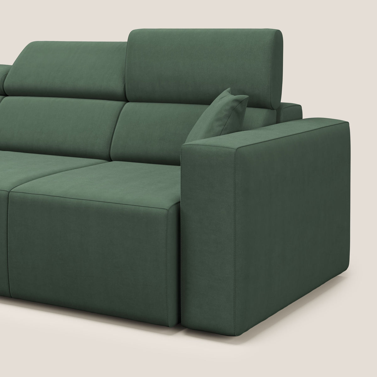 Orwell divano con 3 sedute estraibili in microfibra smacchiabile T11 verde - divitt.sbs