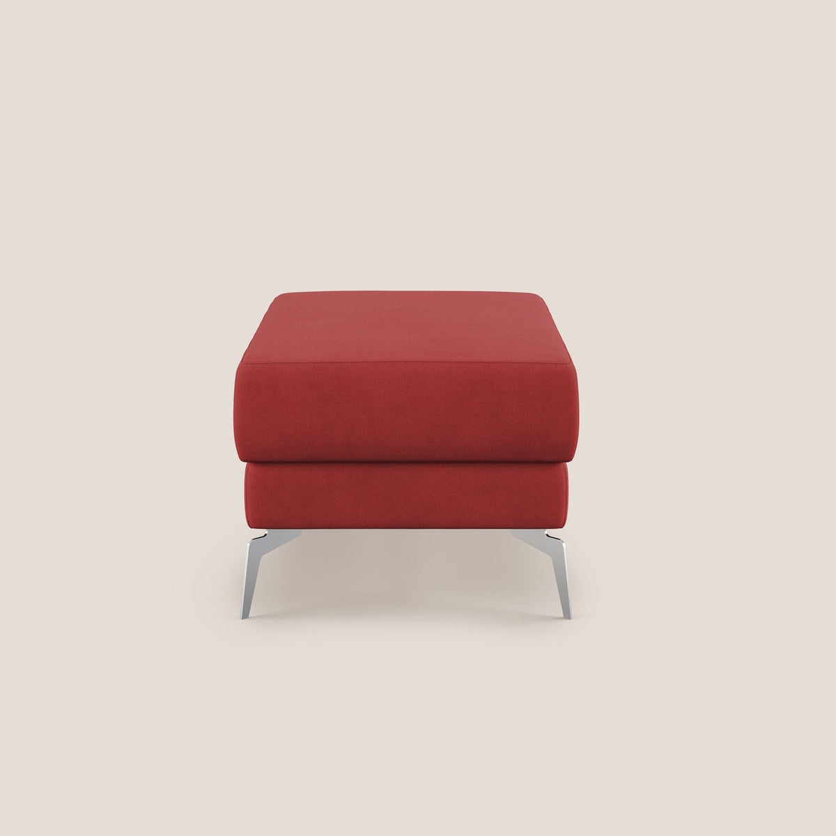 Star Pouf con piedini alti in tessuto impermeabile T02 rosso - divitt.sbs