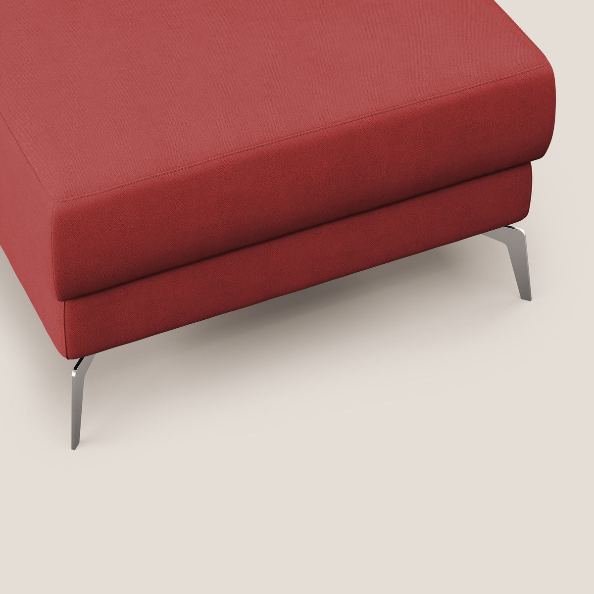 Star Pouf con piedini alti in tessuto impermeabile T02 rosso - divitt.sbs