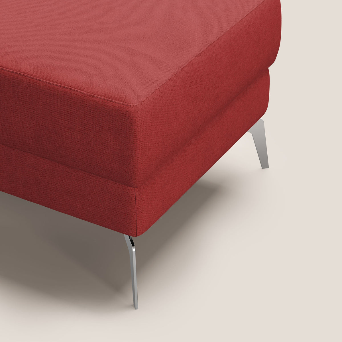 Star Pouf con piedini alti in tessuto impermeabile T02 rosso - divitt.sbs