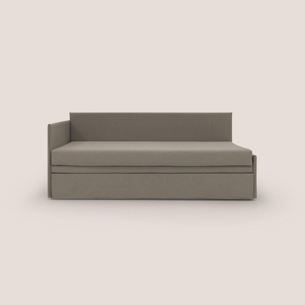 Durini Divano duplex con doppio letto in tessuto simil cotone impermeabile T13 tortora - divitt.sbs