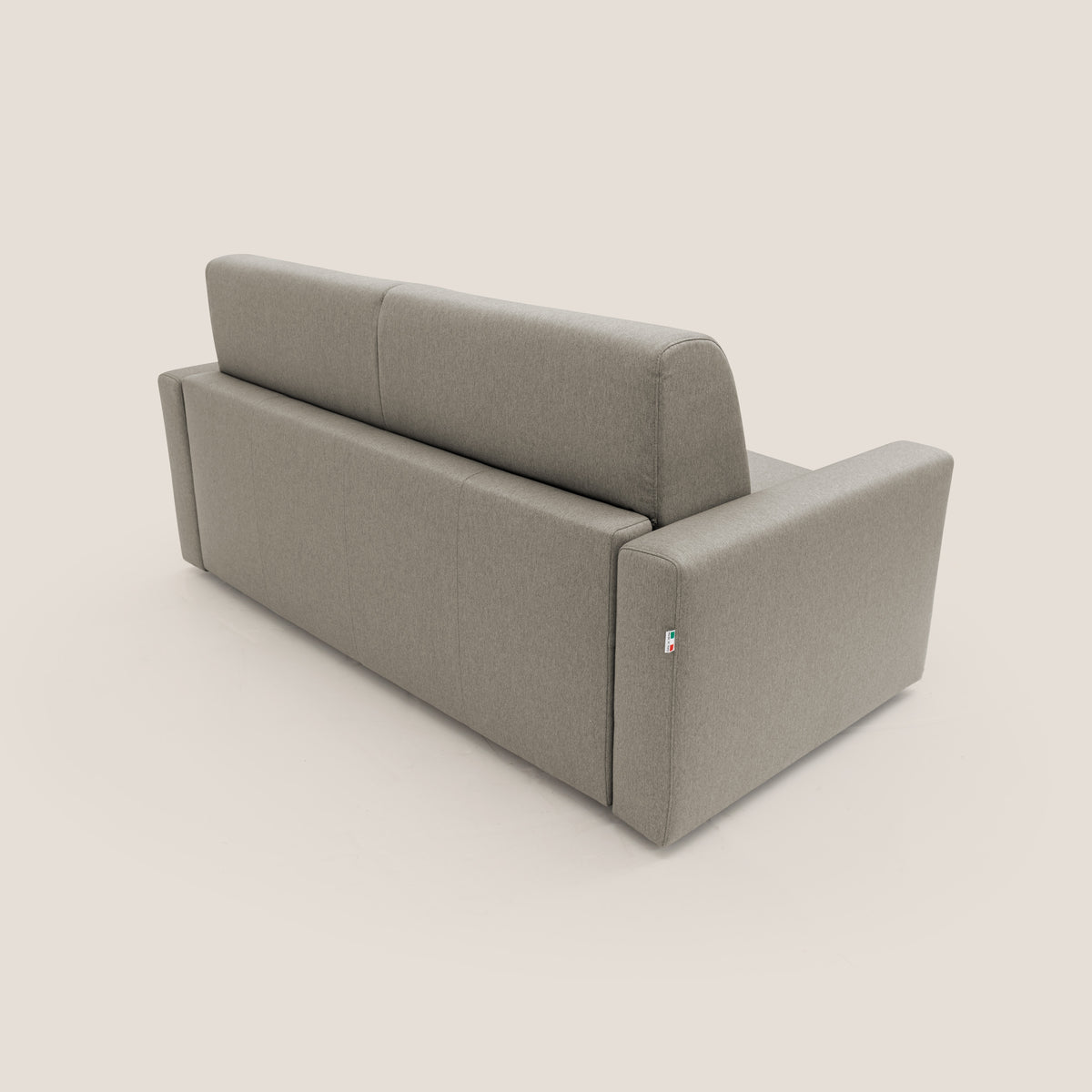 Kansas Divano letto matrimoniale alto 20 cm in tessuto impermeabile misto cotone T13 tortora - divitt.sbs