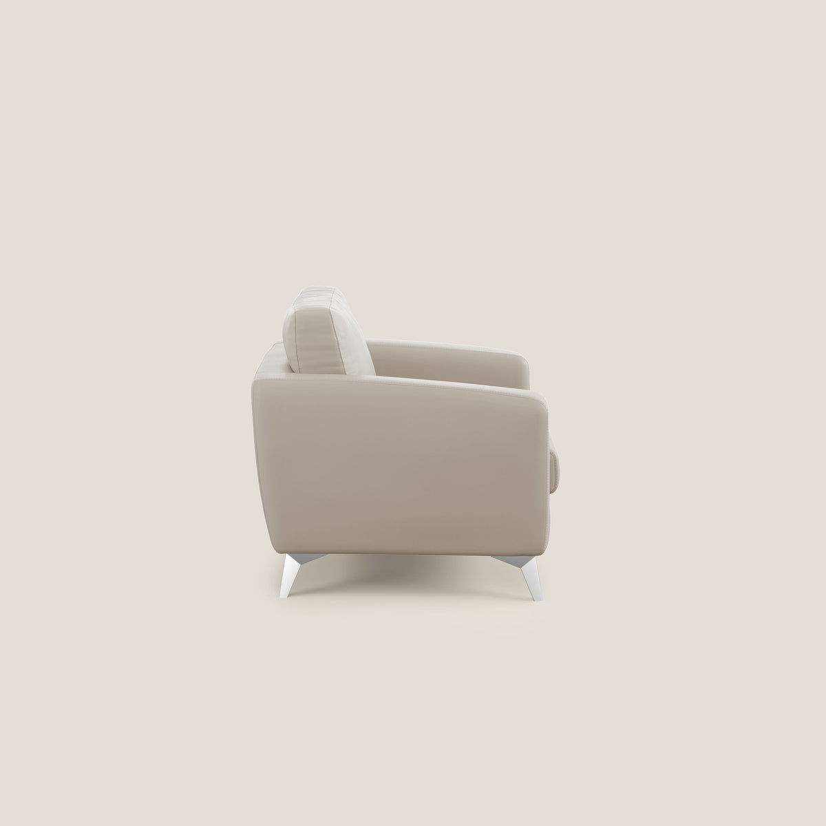 Orione Poltroncina in ecopelle moderna e impermeabile T04 beige - divitt.sbs